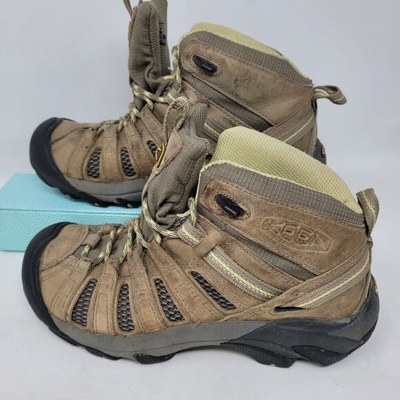 Keen Voyageur Mid Womens 6.5 Shoes Hiking Boots Leather Tan Brown 1010138 EXC - Picture 3 of 7